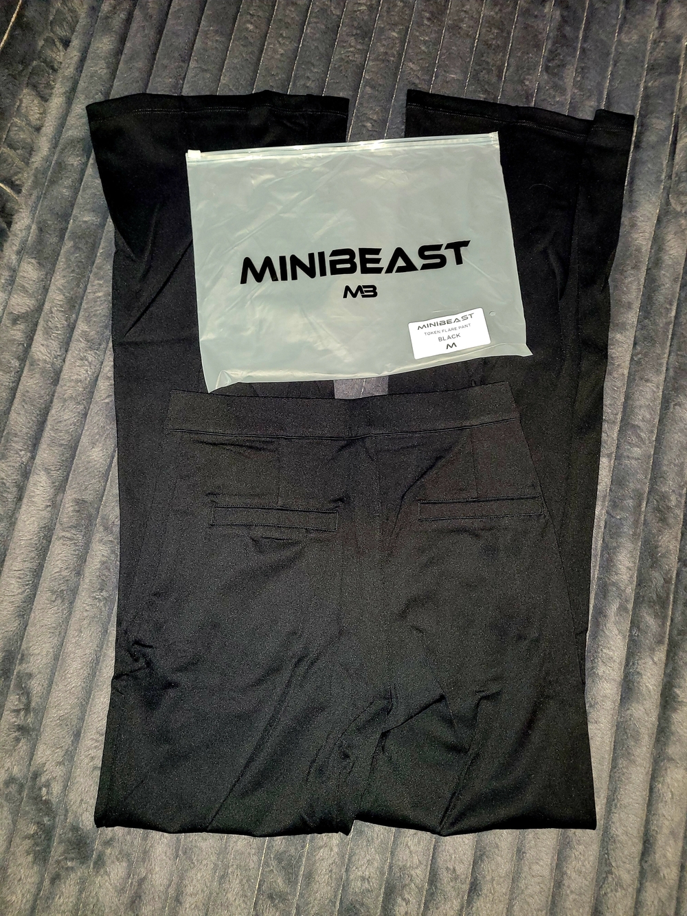 MINIBEAST Women's Black Boot Cut Pants/legging. Nice Front Seam/pleat.
